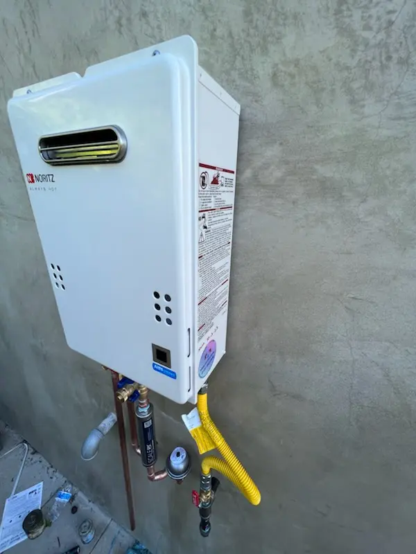 Tankless water heater installation for Crystal homes
